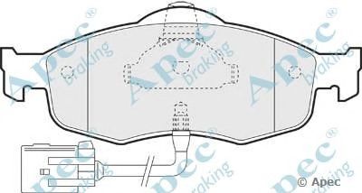 APEC BRAKING pad802 -  Комплект тормозных колодок, дисковый тормоз